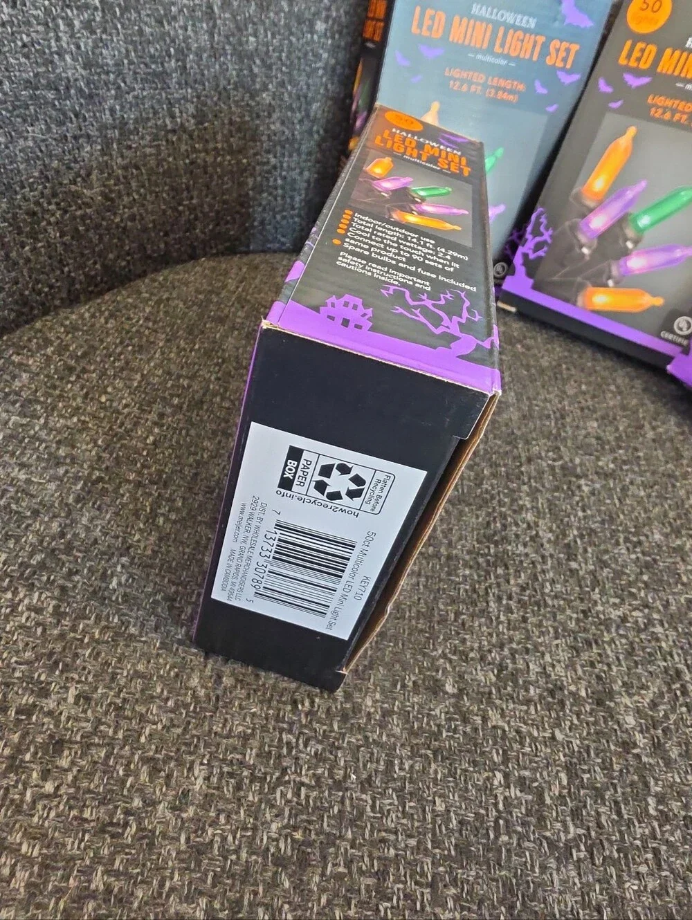 NIB 4 Boxes Of Halloween LED Mini Light Sets Purple Orange Green 200 Lights